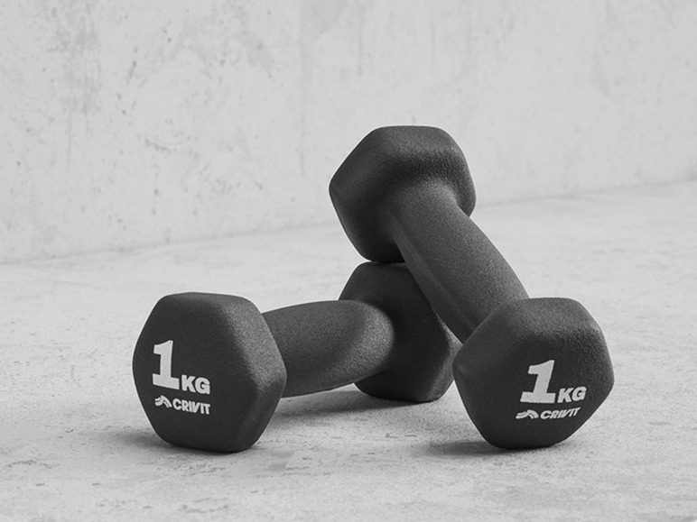 Aller en mode plein écran : CRIVIT Lot d’haltères de 1 ou 2 kg - Image 5
