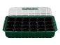 Propagateur de semis vert avec couvercle transparent et 24 cellules.