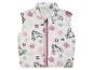 Un gilet blanc à l'effigie de Bambi et des fleurs roses.