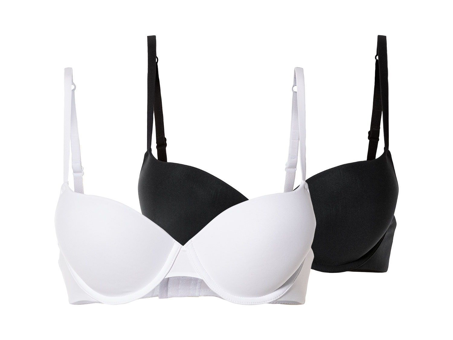 esmara® Lot de 2 soutiens-gorge à armatures femme  (noir/blanc)