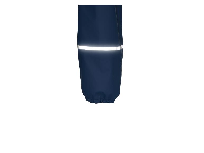 Manche de vêtement de pluie bleu marine avec bande réfléchissante