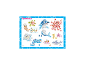 Kit de perles Aquabeads avec des créatures marines : dauphin, pieuvre, tortue et loutre.