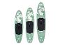 Trois planches de stand up paddle HOME DELUXE Moana vert menthe de différentes tailles.