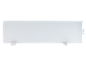 Radiateur électrique blanc avec deux supports et un interrupteur rouge