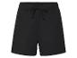 Shorts en coton noir avec cordon de serrage.