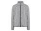 Veste polaire grise avec fermeture éclair frontale et col montant