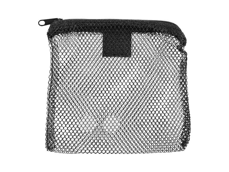 Sac de lavage en maille noire avec fermeture éclair