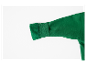 Manche de sweat-shirt verte avec poignet côtelé.