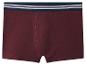 Caleçon boxer rouge foncé avec ceinture rayée