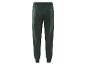 Pantalon de survêtement vert foncé avec taille élastique.