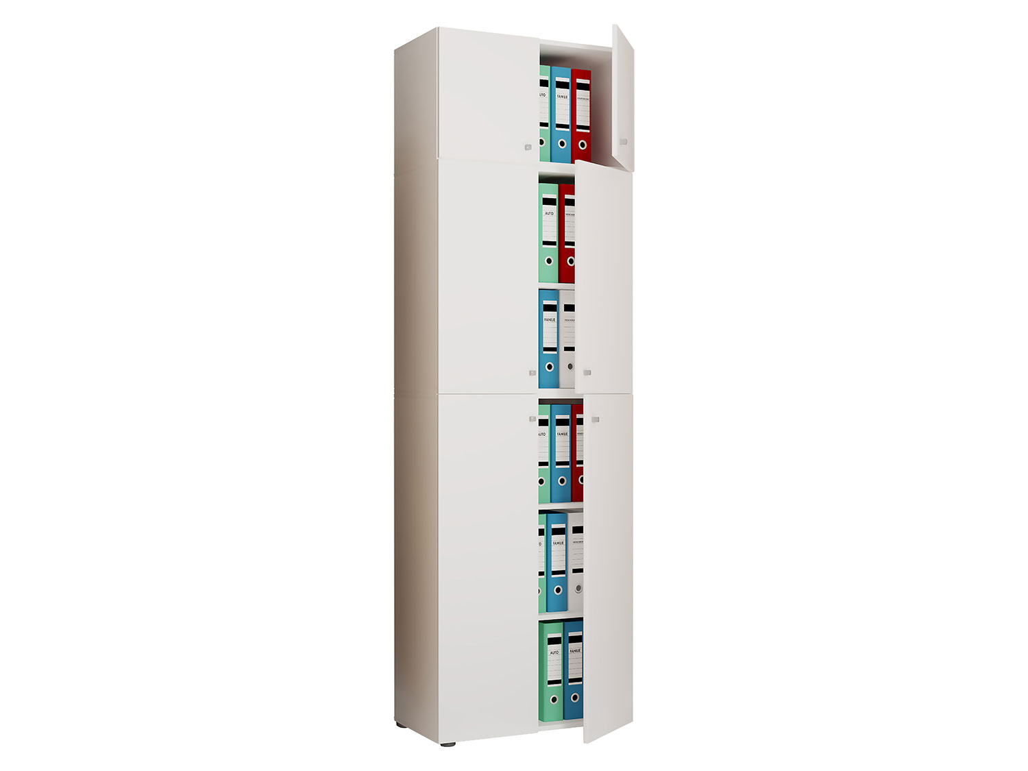 Armoire de bureau Lona (portes coulissantes, XXl, blanc)