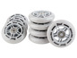 Six roues blanches Crivit pour rollers à roulettes de 90 mm.