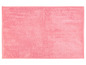 Un tapis de bain rose avec une texture moelleuse.