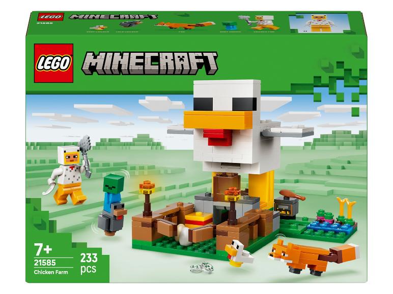 Ferme de poulets Minecraft avec figurines et accessoires, 233 pièces