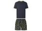 Pyjama homme : t-shirt bleu marine et short à imprimé citron.