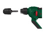 Un marteau perforateur vert et noir avec un mandrin détaché.
