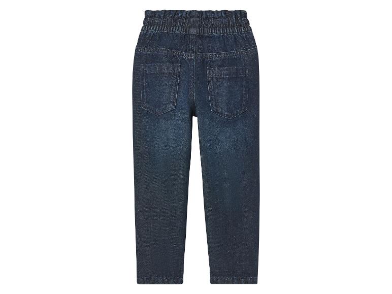 Jeans enfant, coupe droite, denim bleu foncé.