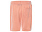 Un short orange à rayures blanches.
