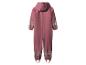 Combinaison de pluie rose pour enfant avec bandes réfléchissantes.