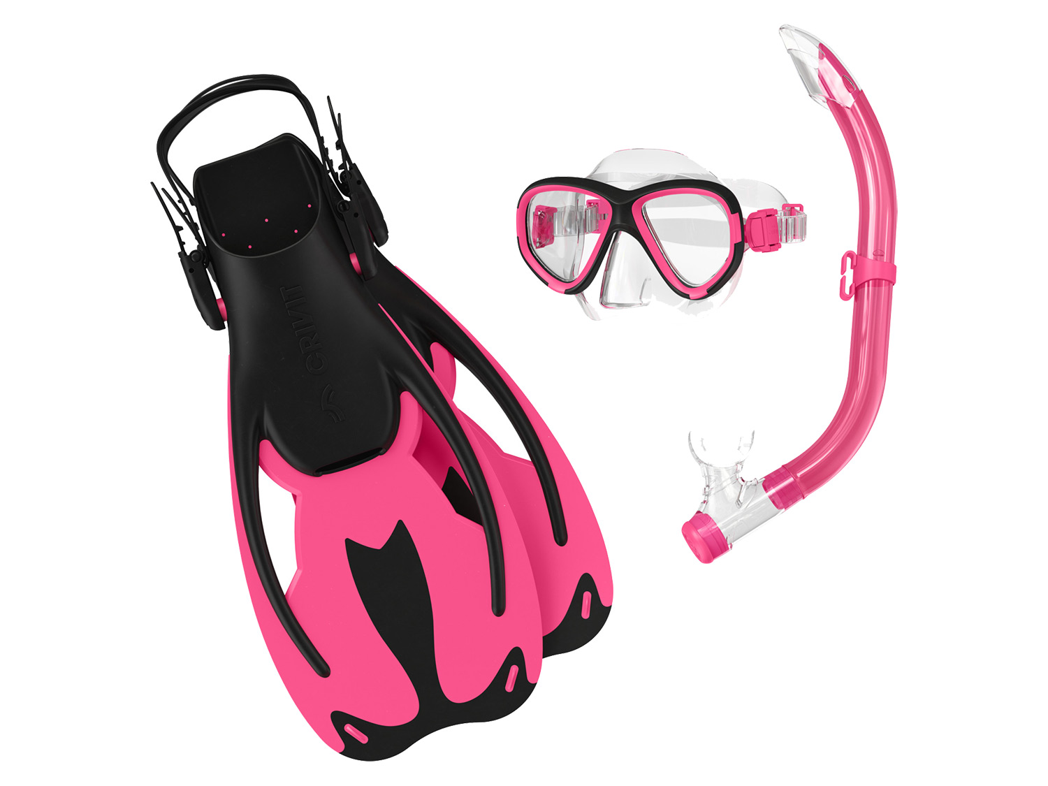 CRIVIT Set de plongée et de snorkeling enfant (S, rose)