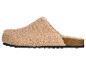 Mules beiges en tissu peluche avec semelle en liège