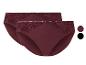 Deux paires de culottes bordeaux en dentelle.