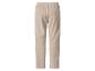 Pantalon en velours côtelé beige pour homme avec taille élastique et poche arrière