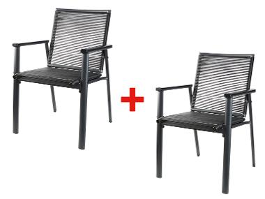 LIVARNO home Lot de 2 chaises empilables MIAMI