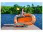 Bestway Condor Elite 2000 : bateau pneumatique orange et bleu sur un quai.