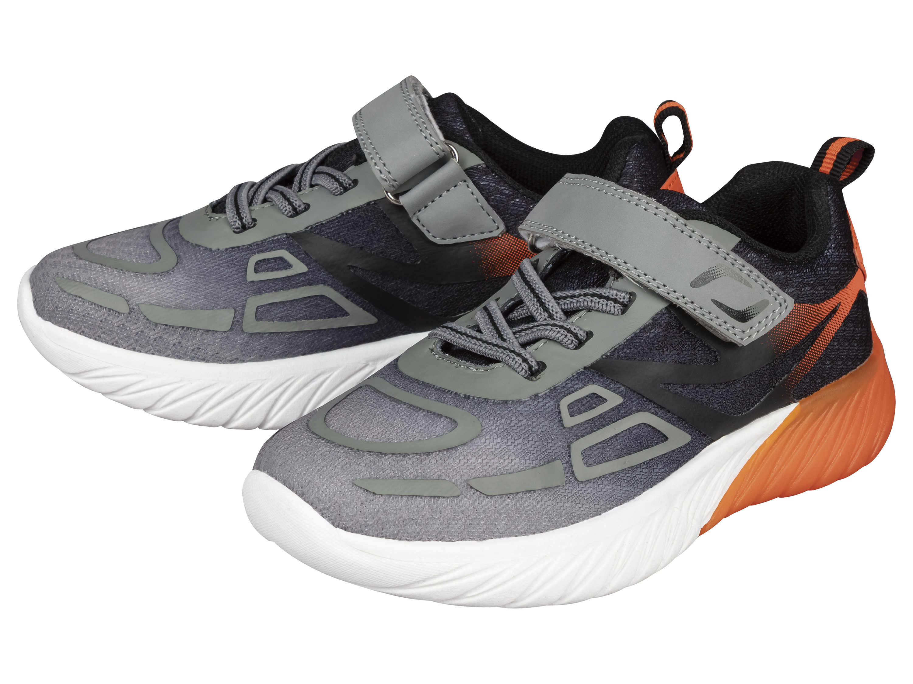 lupilu® Chaussures clignotantes garçon (29, gris/noir/orange)