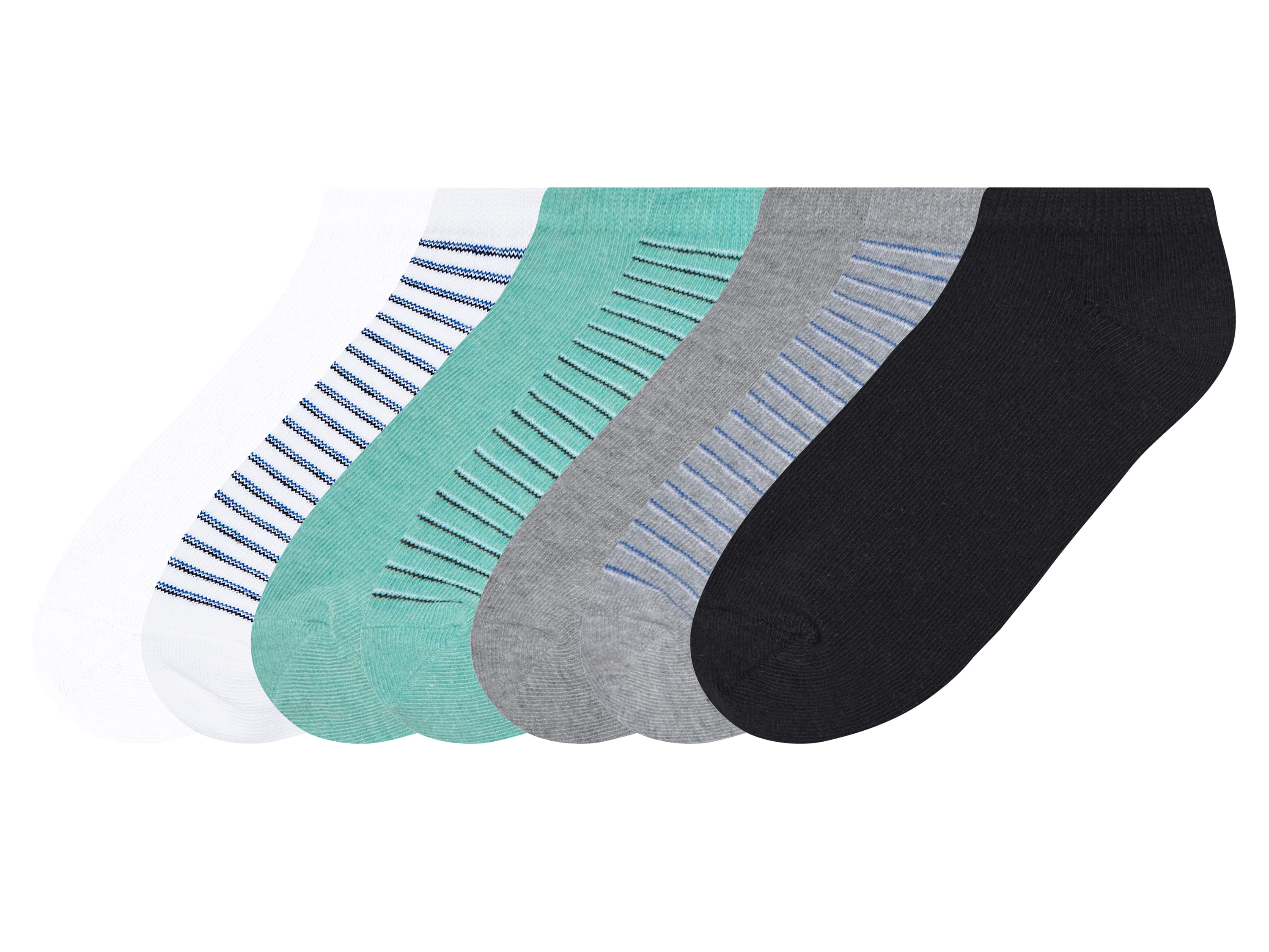 pepperts!® Lot de 7 paires de socquettes garçon (blanc/gris/turquoise/navy, 31-34)