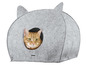 Une maison pour chat grise avec des oreilles de chat de Zooafari.