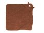 Serviette de bain marron pour bébé avec capuche et visage d'ours en peluche