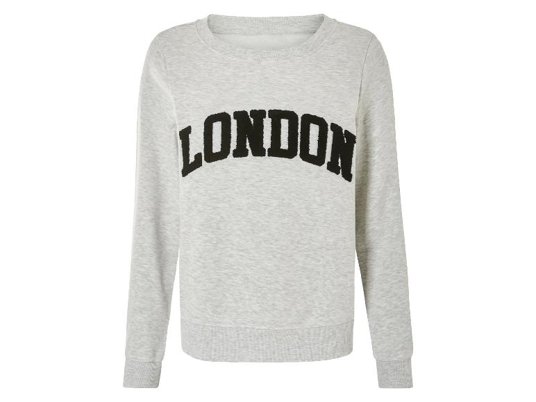 Pull gris à manches longues avec inscription 'London'