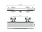 Robinet thermostatique de douche chromé de 272 x 72 mm.