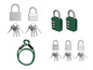 Un ensemble de cadenas Parkside, comprenant un cadenas à combinaison et un cadenas à anse.
