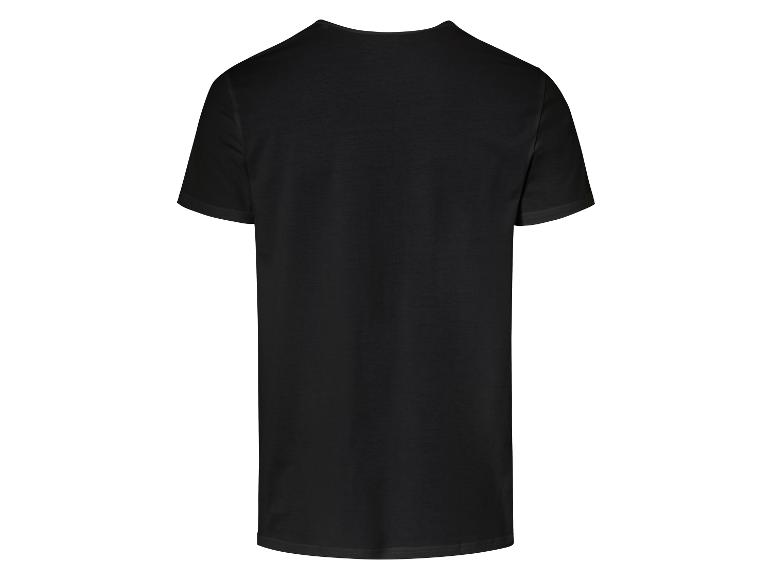 T-shirt noir uni, vue arrière.