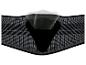 Ceinture de soutien lombaire noire et grise avec coussinet transparent.
