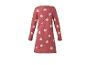 Robe enfant à manches longues avec motif cœurs, couleur rose.