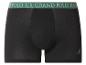 Boxer noir avec ceinture verte sur laquelle est écrit « GRAND POLO U.S. »