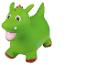 Jouet gonflable vert en forme de dragon.