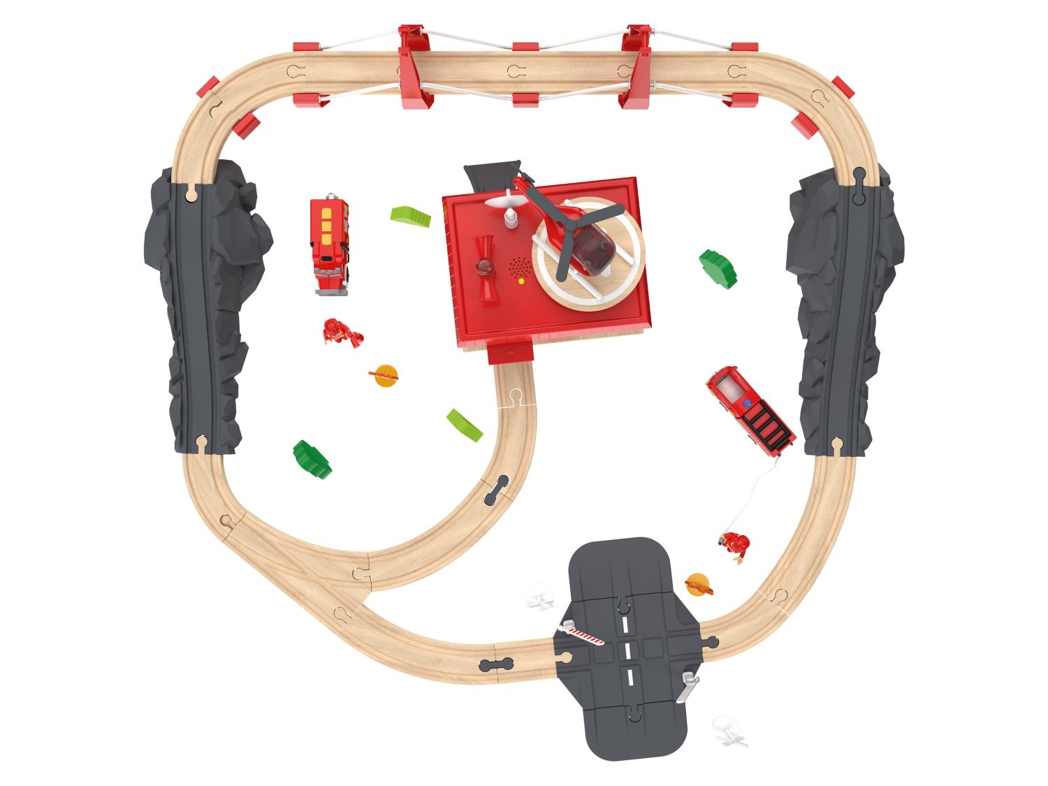 Chemin de fer en bois grand voyage - Jeux - Jouets