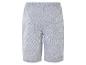 Shorts rayés bleu marine et blanc pour enfant.