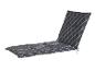 Coussin de chaise longue gris à motif quadrillé