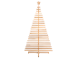 Sapin de Noël en bois minimaliste avec une étoile au sommet
