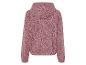 Sweat-shirt rose à capuche avec un imprimé léopard.