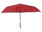 Parapluie rouge à motifs géométriques