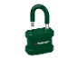 Cadenas Parkside verte avec anse en métal.
