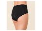 Culotte noire taille haute pour femme, vue de dos