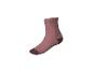 Chaussette rose unie avec talon et pointe marron foncé
